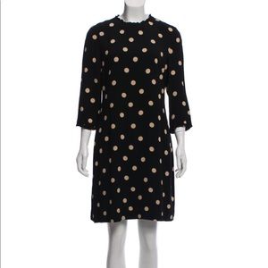 Kate Spade black cream polka dot dress size 10